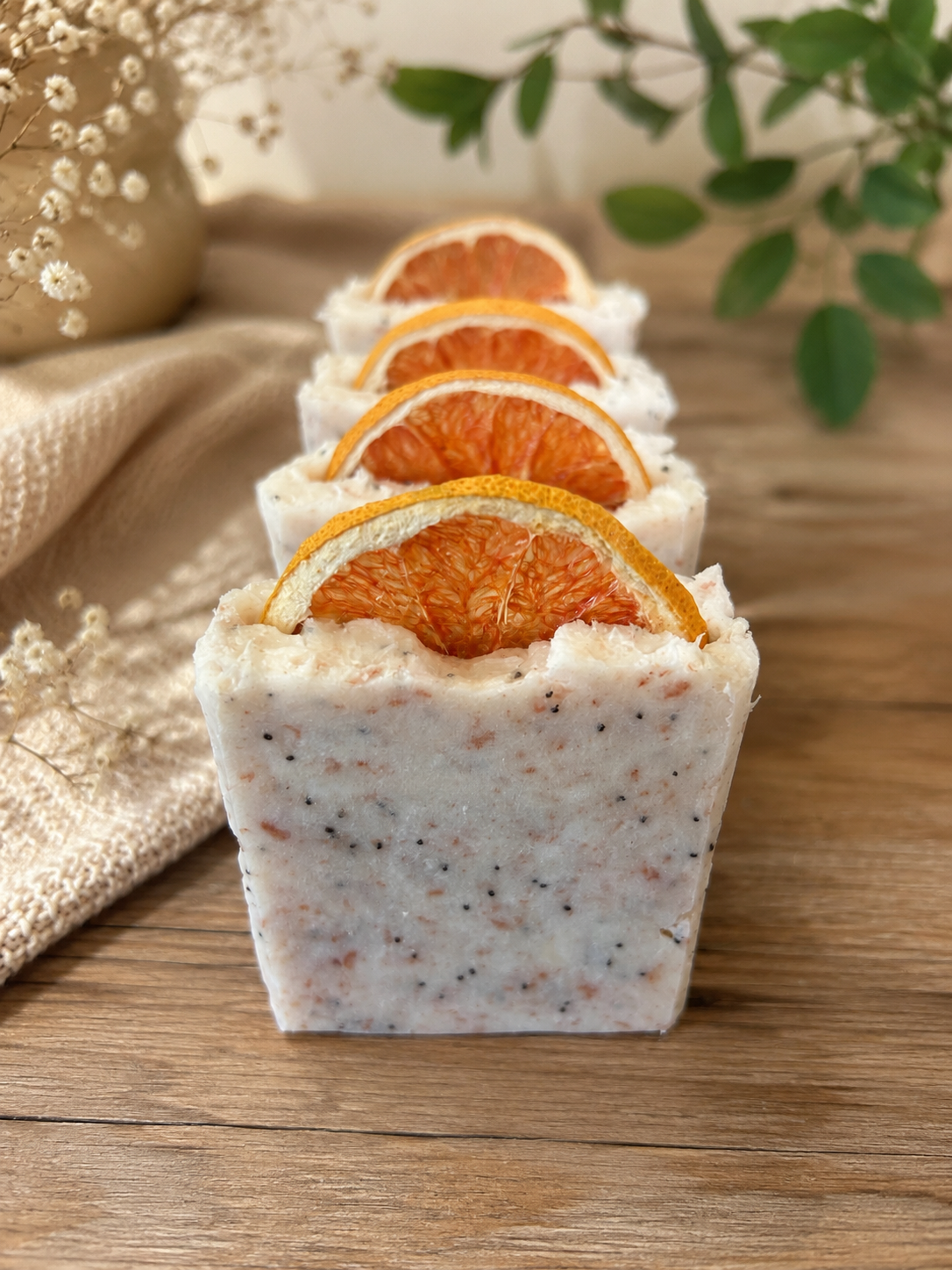 Grapefruit Poppyseed Tallow Soap | Goat Milk Soap | All Natural