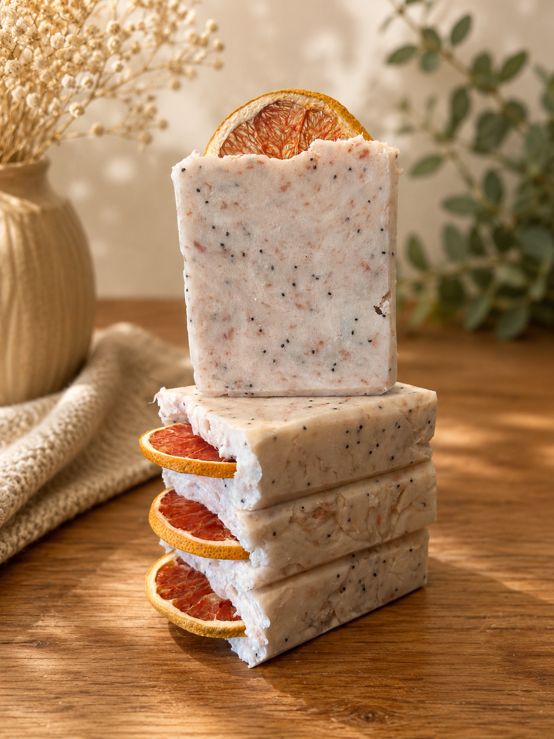 Grapefruit Poppyseed Tallow Soap | Goat Milk Soap | All Natural